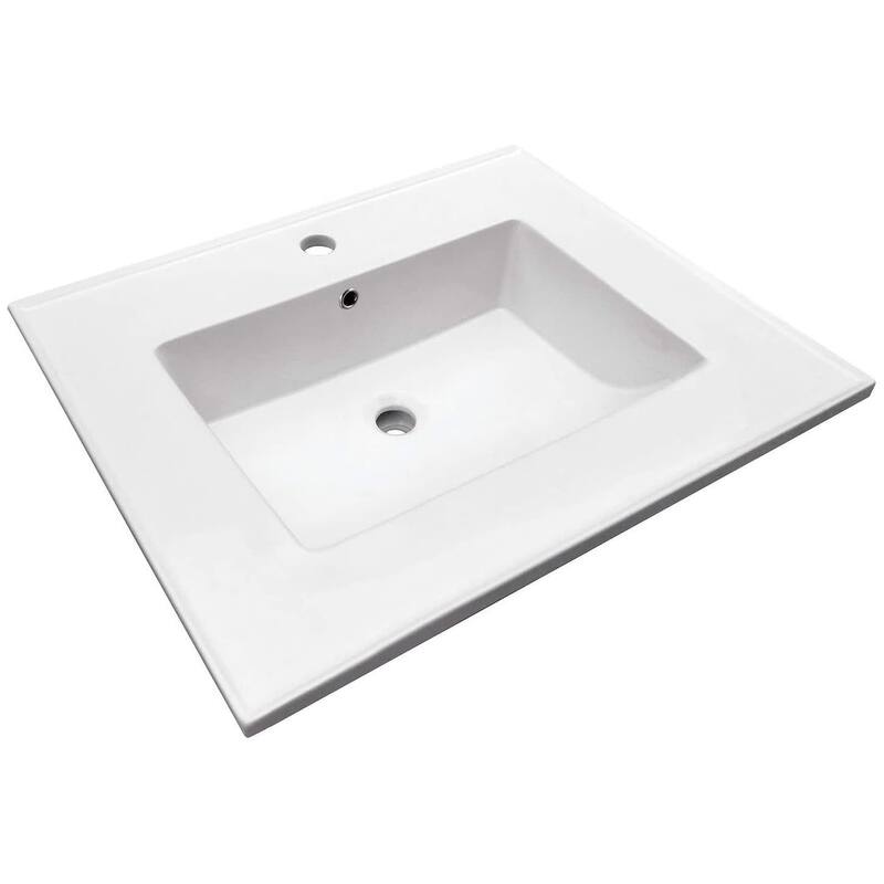 Kingston Brass Continental 25" X 22" Vitreous China Vanity Top with