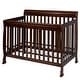 preview thumbnail 2 of 9, Costway Coffee Pine Wood Baby Toddler Bed Crib Nursery Furniture - 53.5''(L) X 32''-34''(W) X 41''(H)