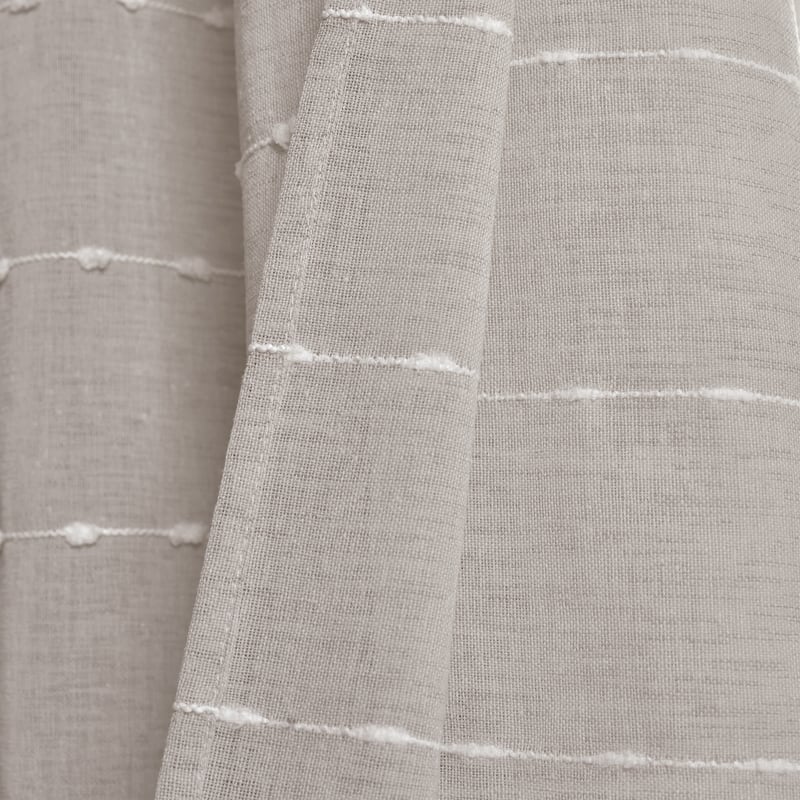 Lush Decor Farmhouse Textured Grommet Sheer Window Curtain Panel Pair