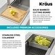 preview thumbnail 58 of 147, KRAUS Kore Workstation Drop-In Stainless Steel Kitchen Sink