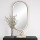 preview thumbnail 6 of 4, Uttermost 09914 Lago 21-1/4" W x 40" H Oval Framed Bathroom Mirror