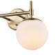 preview thumbnail 13 of 14, 929 Lighting 2 Light Bathroom Vanity Fixture with Opal Glass Shades