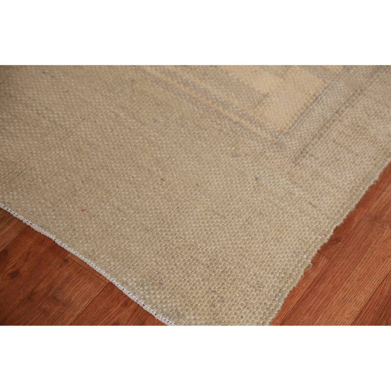 Hand Woven Oriental 100% Jute Carpet Southwestern Modern Peach Kilim Area Rug - 9' 5'' X 8' 4''