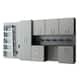 Option Silver Slatwall / Graphite Carbon Cabinets