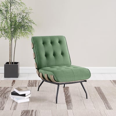 Tyler Accent Tufted Chair with Metal Leg