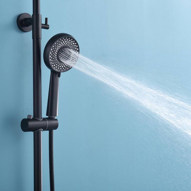 Wall-mounted Complete Shower System With Rough-In Valve And Spray Gun