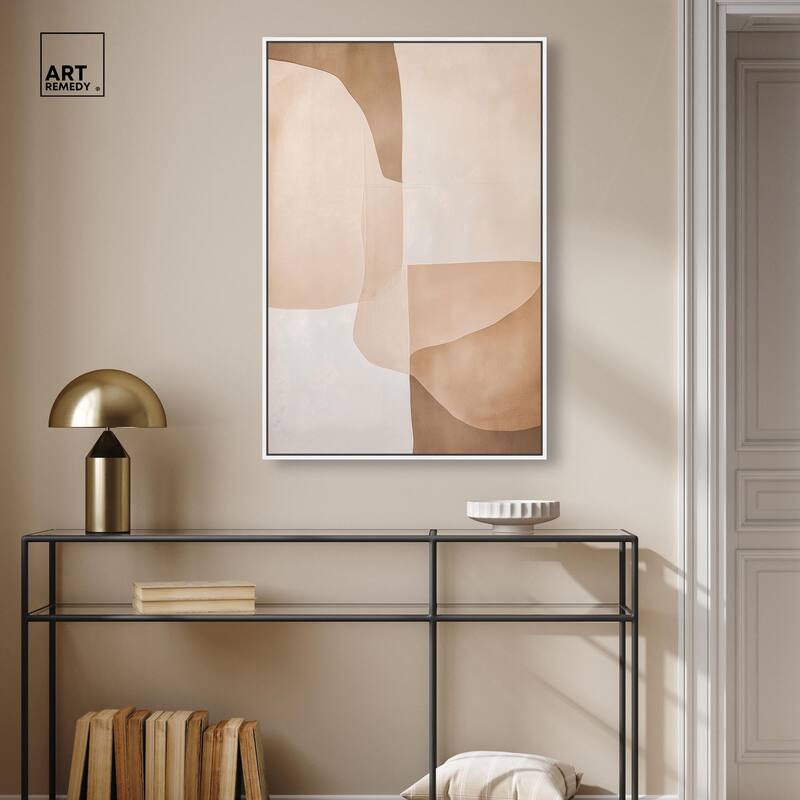 Forms in Beige II Canvas by Art Remedy