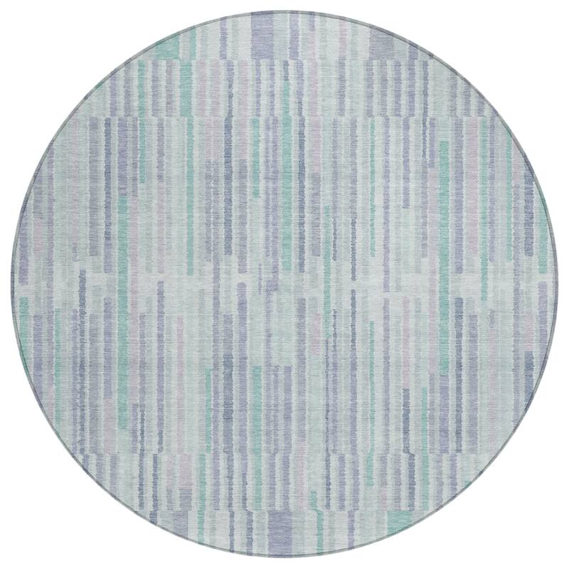 HomeRoots Striped Transitional Rectangle Outdoor Rug