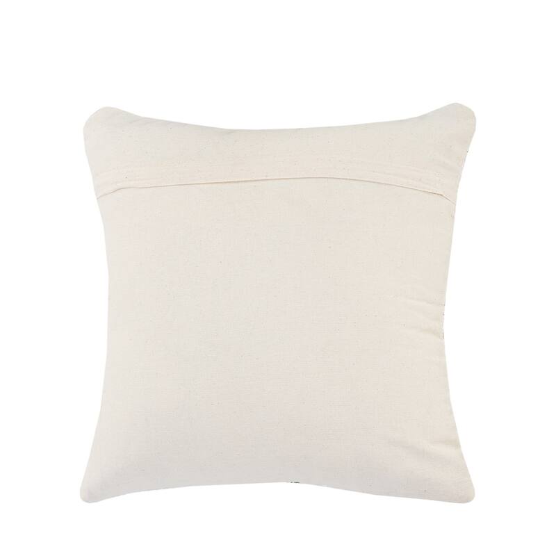 Sevita White and Multicolored Chindi Geometric Throw Pillow