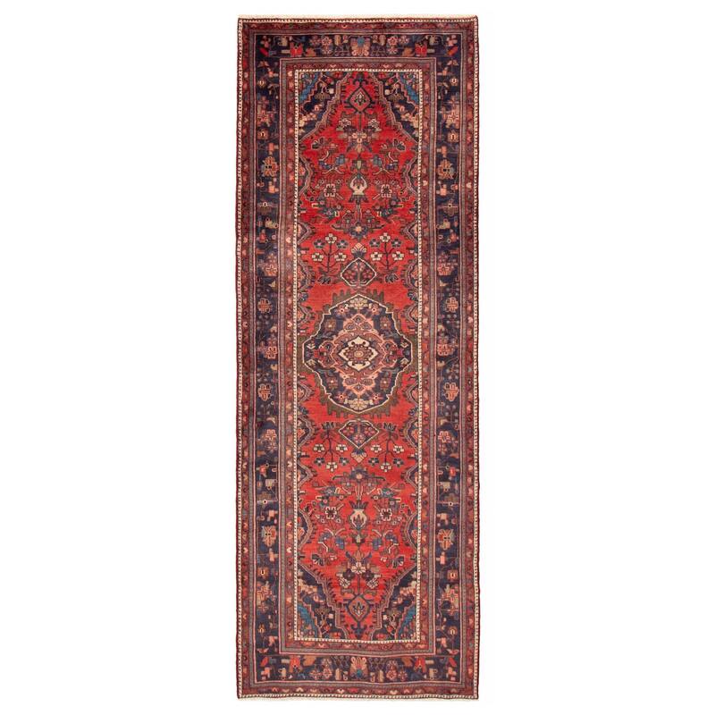 ECARPETGALLERY Hand-knotted Anadol Red Wool Rug - 3'7 x 10'2 - Red - 3'7 x 10'2