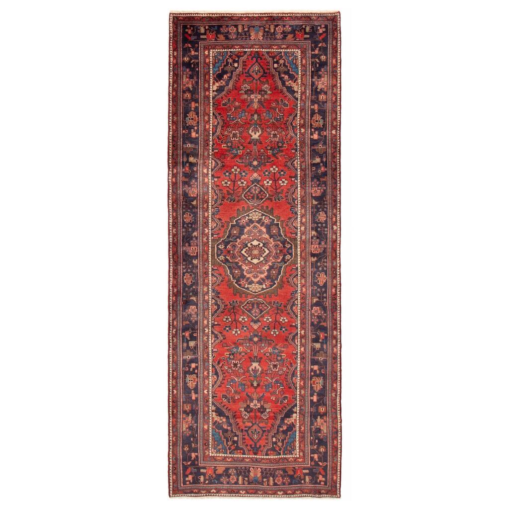 ECARPETGALLERY Hand-knotted Anadol Red Wool Rug - 3'7 x 10'2