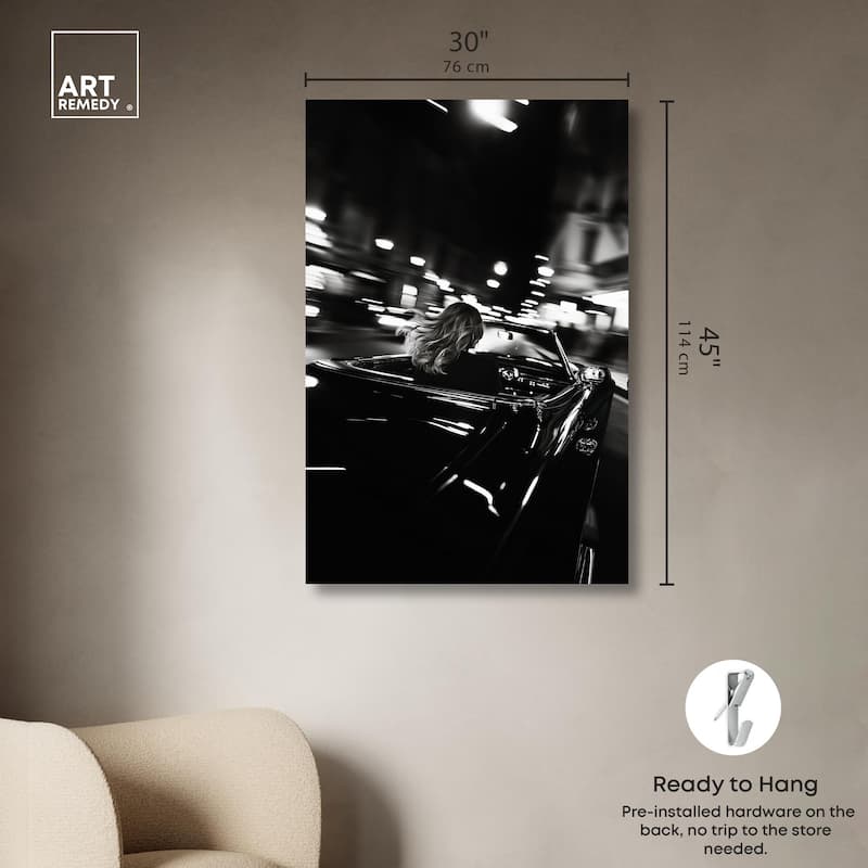 Night Ride Rhapsody Canvas by Art Remedy, Gallery Wrapped