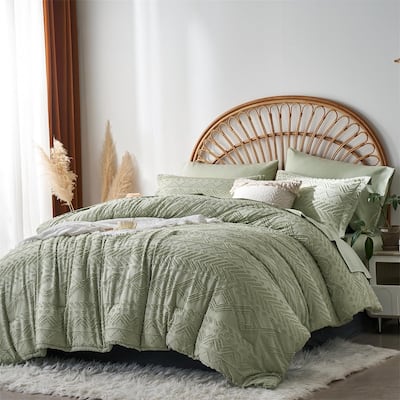 7 Pieces Boho Tufted Bedding Comforter Sets