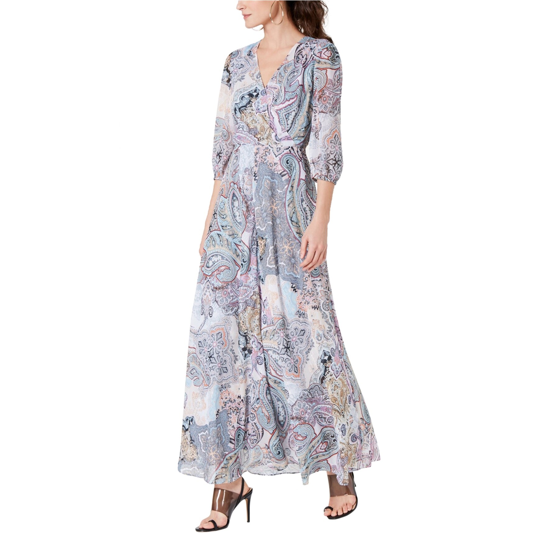 I-N-C Womens Paisley Maxi Dress