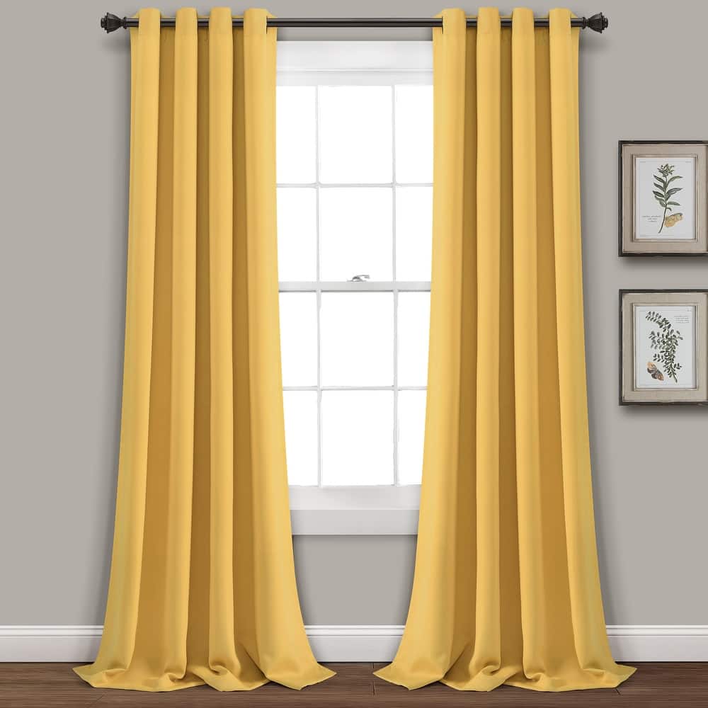 Lush Decor Insulated Grommet Blackout Curtain Panel Pair