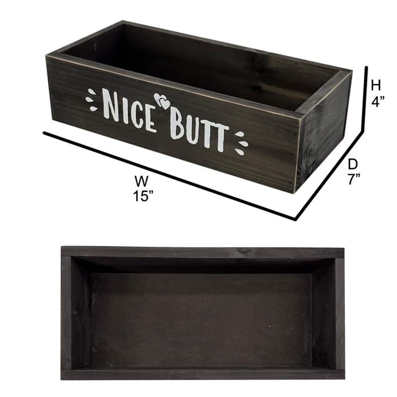 Hello Sweet Cheeks Wood Toilet Paper Holder, Farmhouse