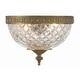 preview thumbnail 1 of 6, Crystorama 2 Light Crystal Flush Mount - 8"W x 8"H x 8"D Olde Brass