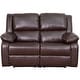 preview thumbnail 20 of 21, Contemporary Upholstered Recliner Loveseat with Headrests and Armrests - 56"W x 35" - 64"D x 38"H