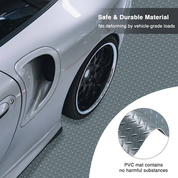 Diamond Plate PVC Garage Floor Mat Roll - Non-Slip, Waterproof, Easy Clean Vinyl Flooring For Garages & Trailers 10 thumbnail image