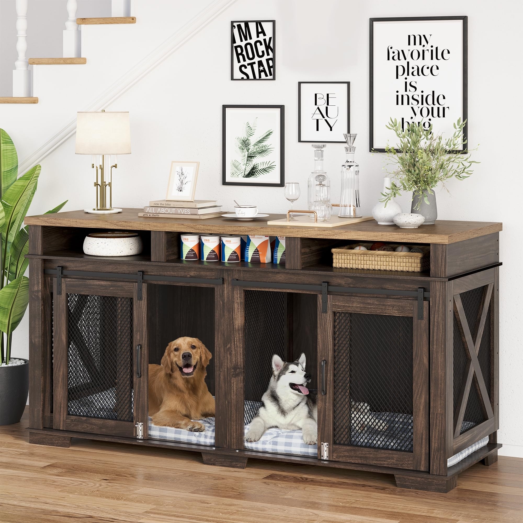 Crate for two large dogs hot sale