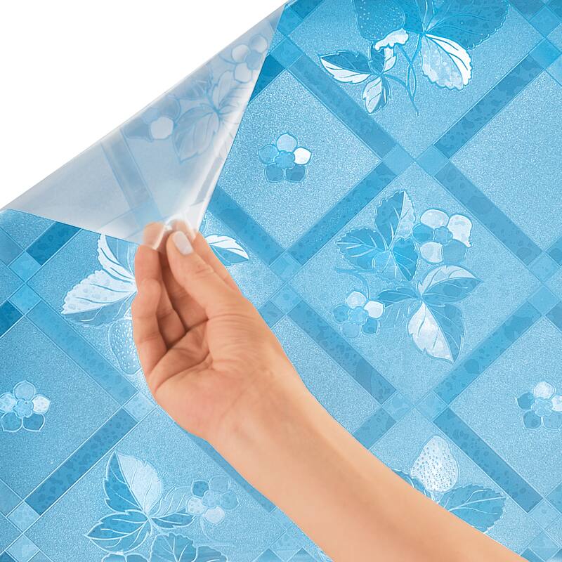 Frosted Flowers and Trellis Privacy Cut-to-Fit Window Cling - 59.25 x 0.01 x 17.75