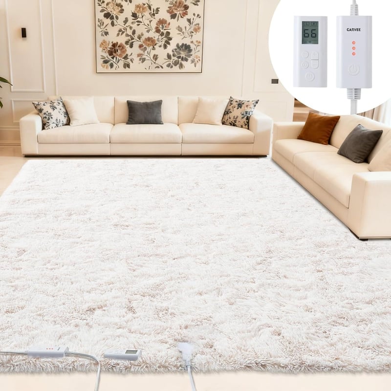 8x10 ft Wired Electric Heated Rug, Floor Mat for Living Room Bedroom