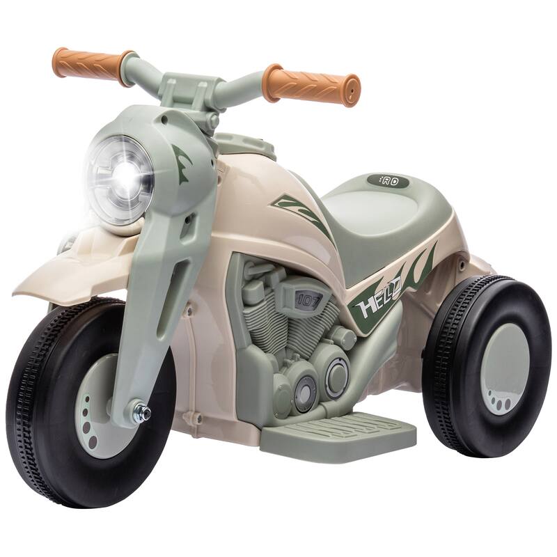 Electric 6V Kids Motorcycle - 3-Wheeled Ride-On with LED Headlight, Music & Bubbles for Toddlers (1.9 MPH Max Speed)