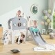 preview thumbnail 1 of 22, Freestanding 7 in 1 Toddler Slide Set Grey
