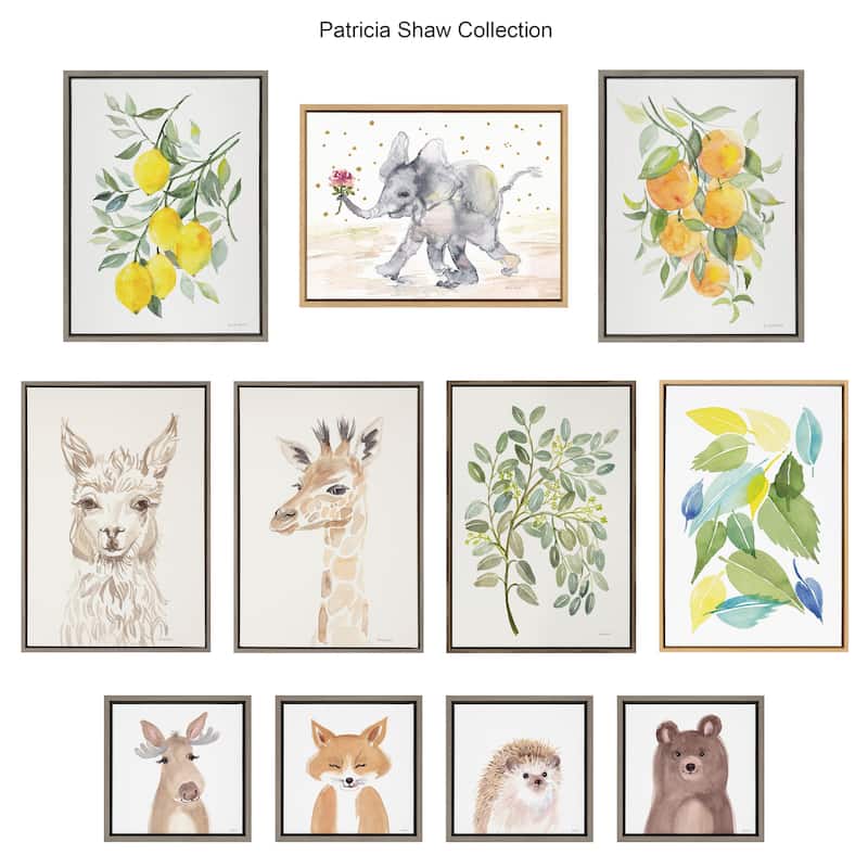 Kate and Laurel Sylvie Blooms Framed Canvas by Patricia Shaw