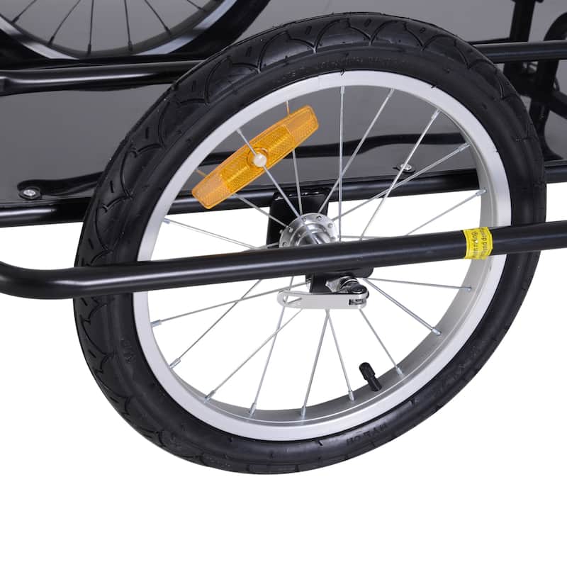 Aosom Folding Bike Cargo Trailer Cart with Seat Post Hitch