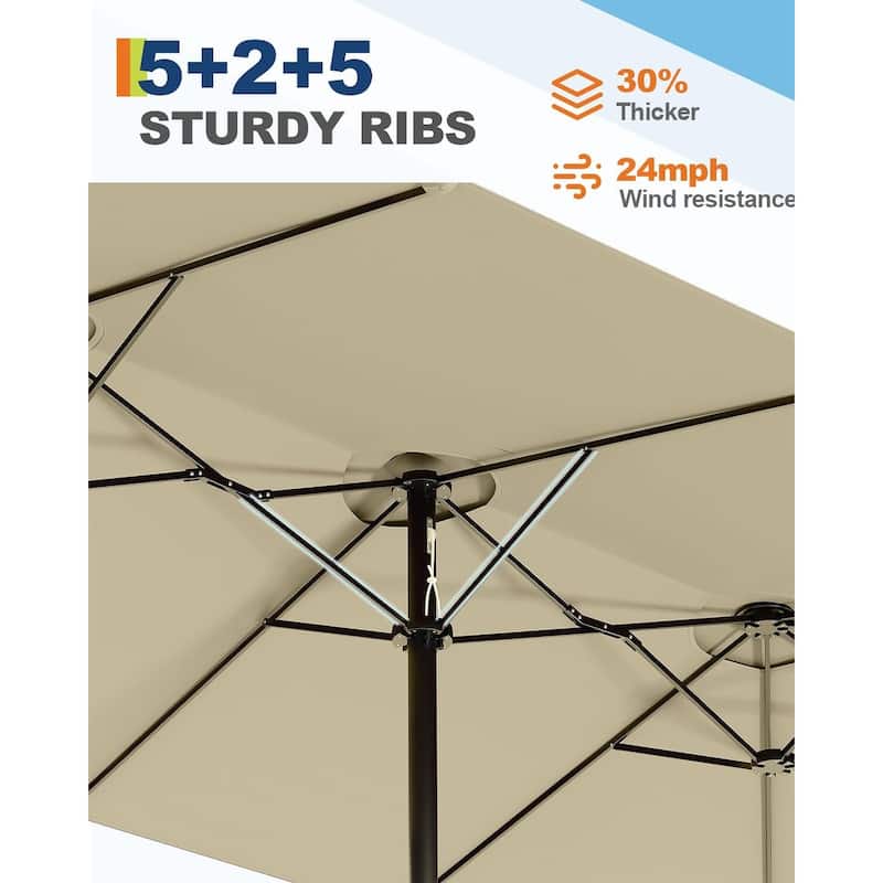 Coromose 13ft Large Patio Umbrella, for Pool Deck Garden Backyard