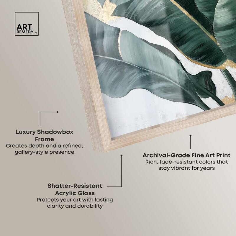 Jungle Jewel Jade II Shadowbox by Art Remedy