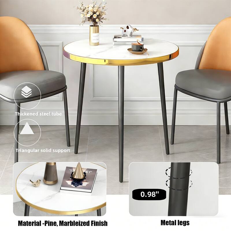 Modern Wooden Dining Coffee Table with Metal Legs
