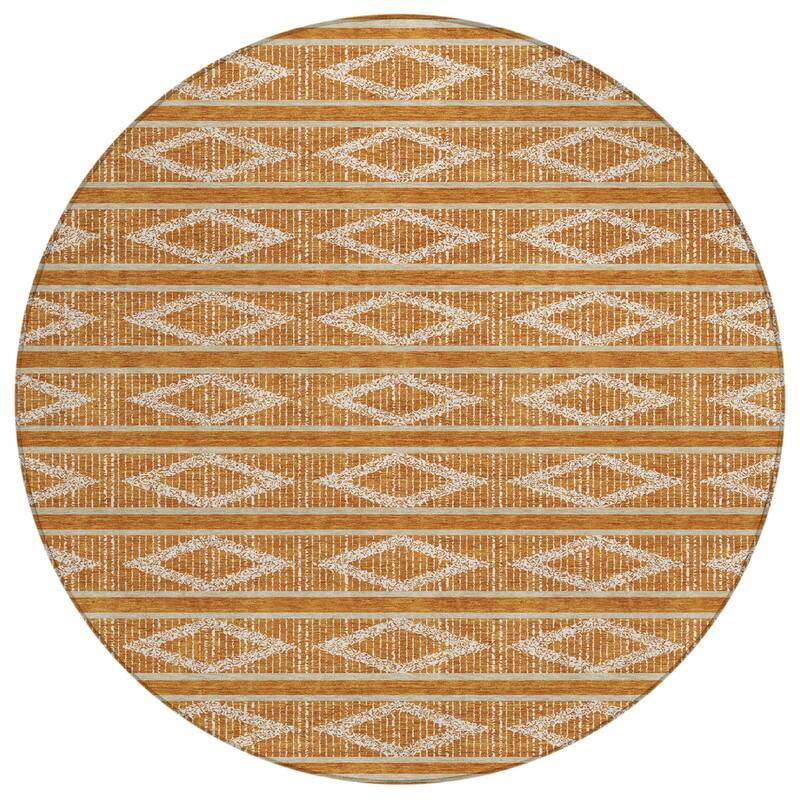 HomeRoots Geometric Transitional Rectangle Outdoor Rug