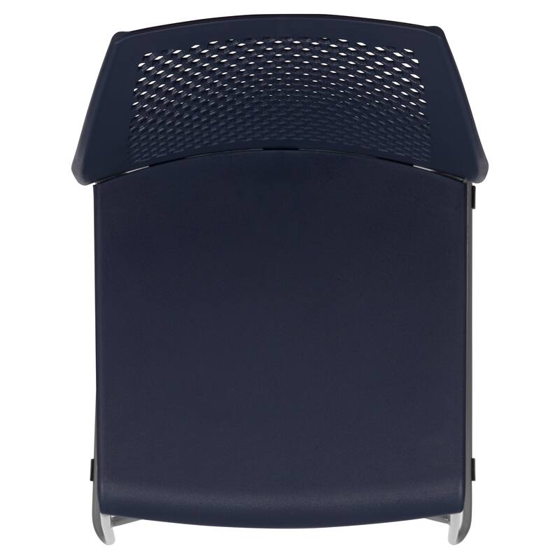 5 Pack 661 lb. Capacity Stack Chair with Air-Vent Back and Sled Base