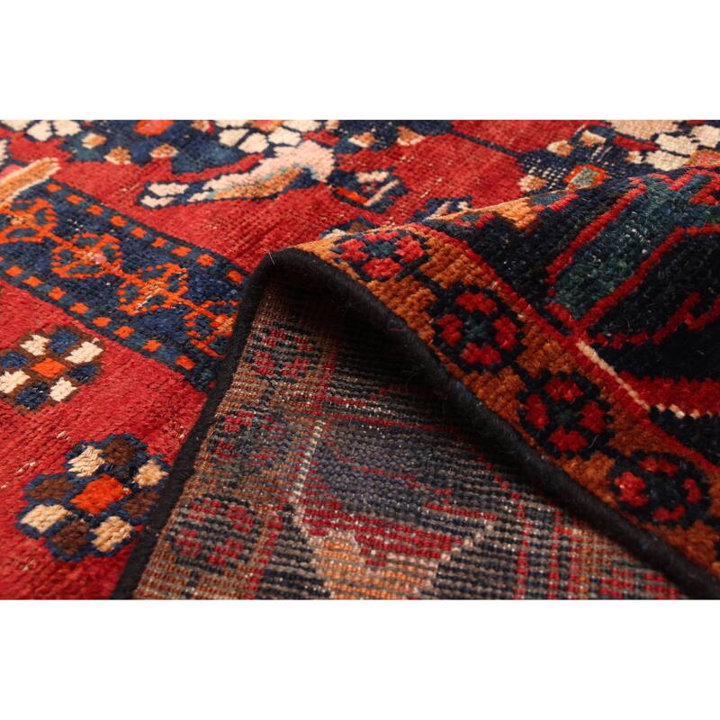 ECARPETGALLERY Hand-knotted Anatolian Vintage Red Wool Rug - 4'5 x 7'8