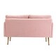 preview thumbnail 39 of 48, Polyester Upholstered Living Room loveseats sofa With Golden Legs