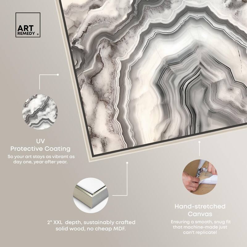 Silvered Sediment Canvas by Art Remedy