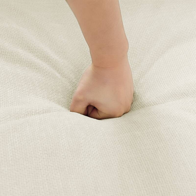 140" Modular Sectional Sofa, 4 Seat Sofa with 2 Ottoman, Chenille Sofa Sleeper Deep Seat Sofa with Throw Pillows for Living Room