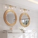 preview thumbnail 4 of 42, Modern 3-Light Gold Bathroom Vanity Light Organic Bulb Shape Glass Wall Sconce