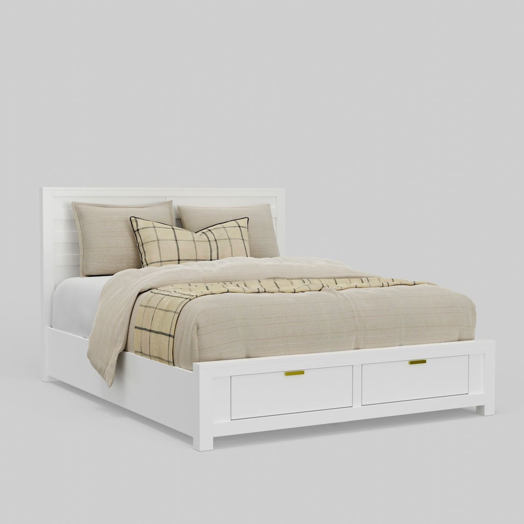 Carmel Eastern King Storage Bed, White