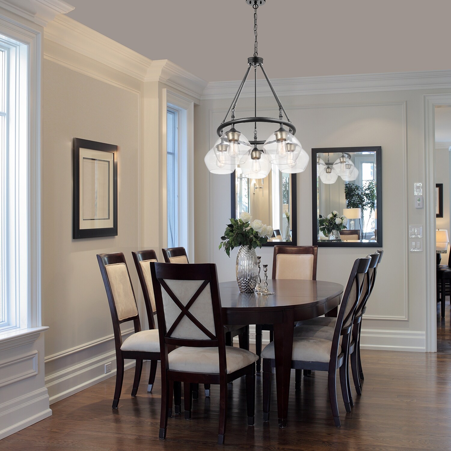 Shop Copper Grove Fangale 5 Light Matte Black Chandelier With