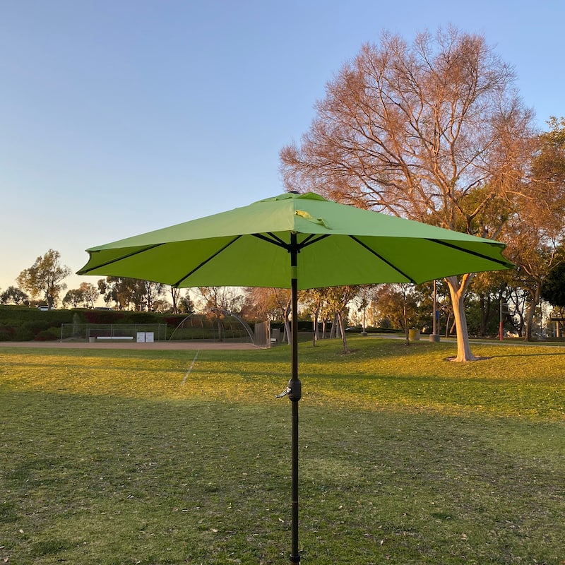 9ft Octagon Lime Green Market Umbrella Tilt/Crank - Lime Green