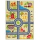 preview thumbnail 32 of 36, SAFAVIEH Kids Playhouse Machine Washable Slip Resistant Fazlie Neighborhood Rug 4'4" x 6' - Light Green/Dark Grey