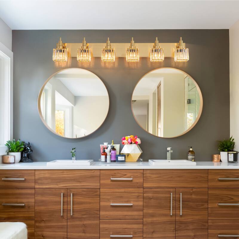 2/3/4-Light Modern Bathroom Crystal Vanity Light Wall Sconces