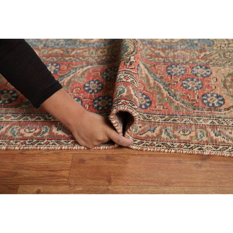 Traditional Tabriz Persian Vintage Rug Handmade Wool Carpet - 9'4" x 13'0"