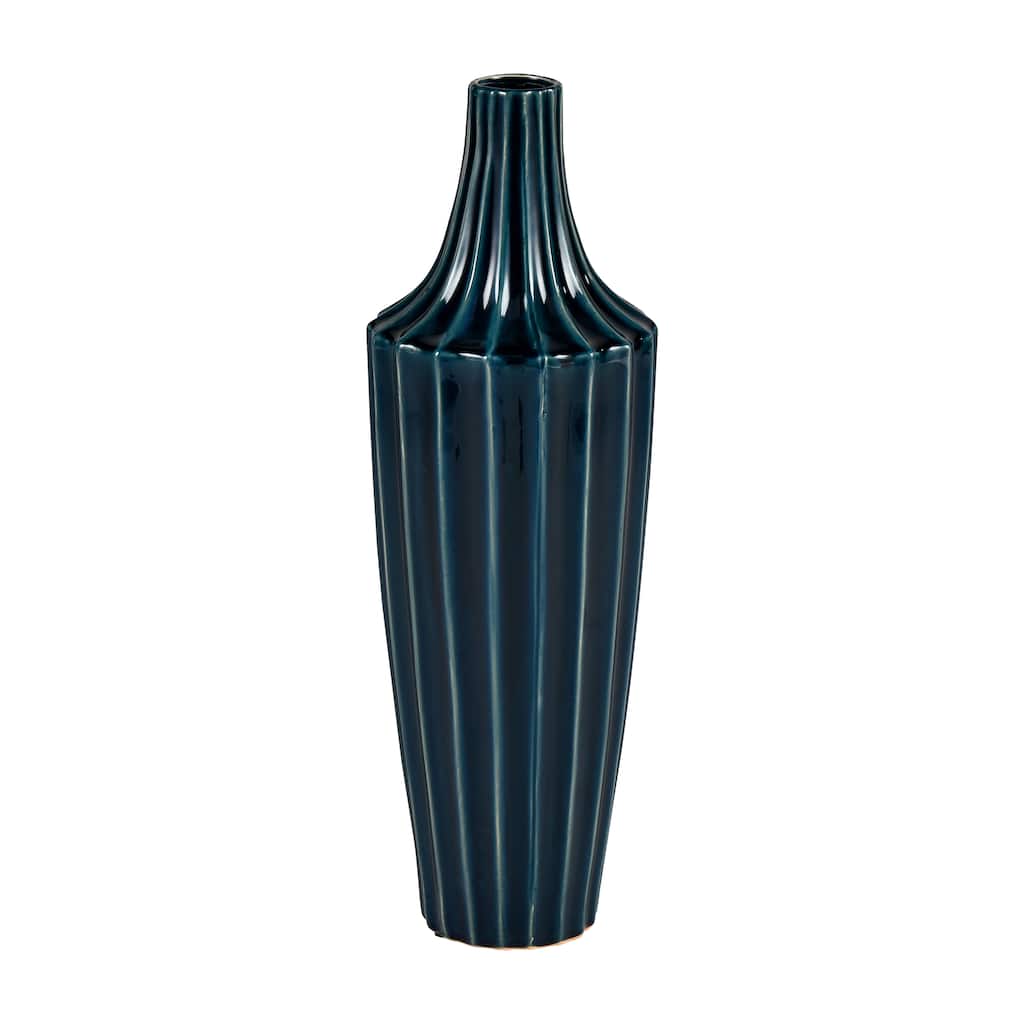 Atlas Virginia Fluted Earthenware Vase
