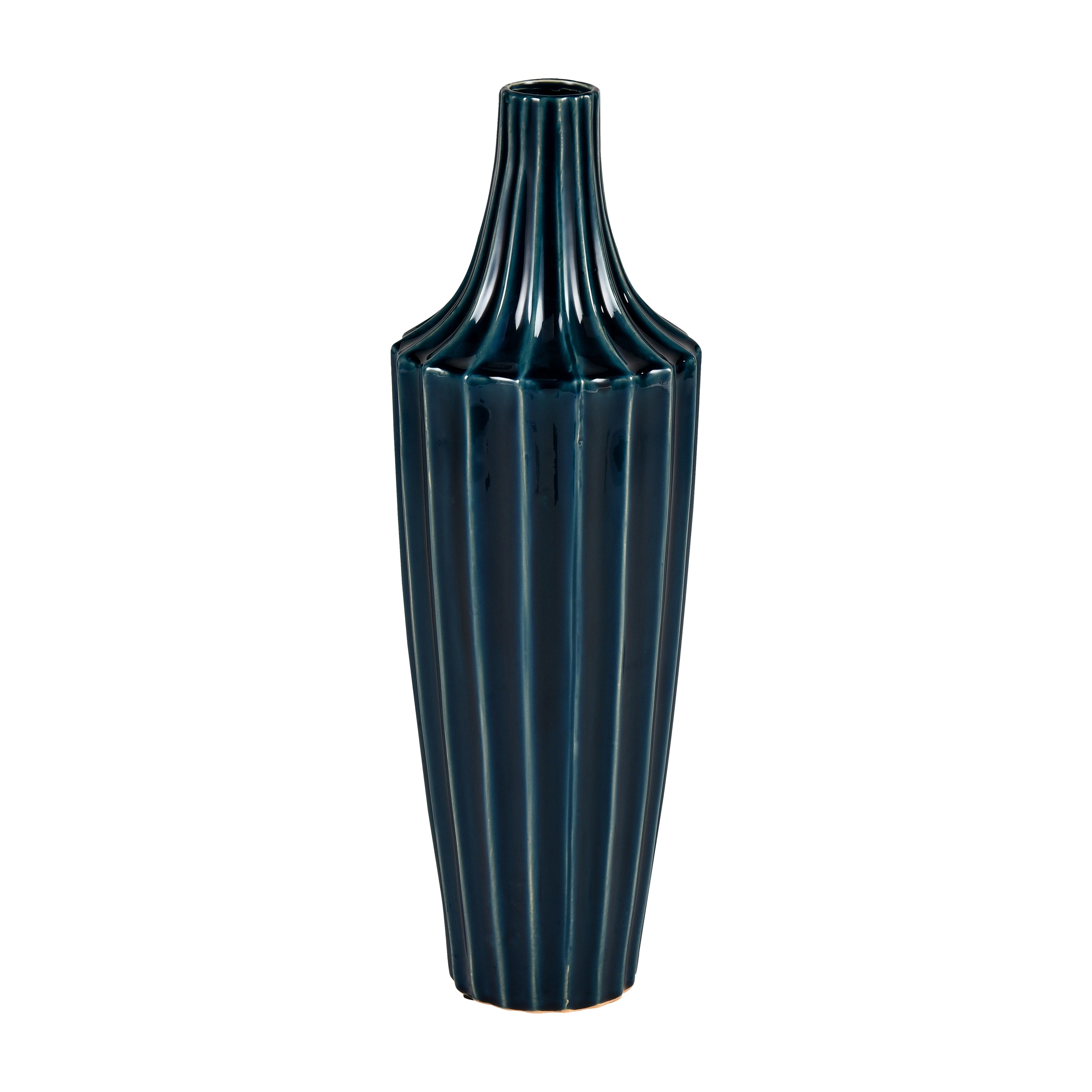 Elk Home Virginia Midnight Blue Earthenware 6.5 Inch Wide Vase