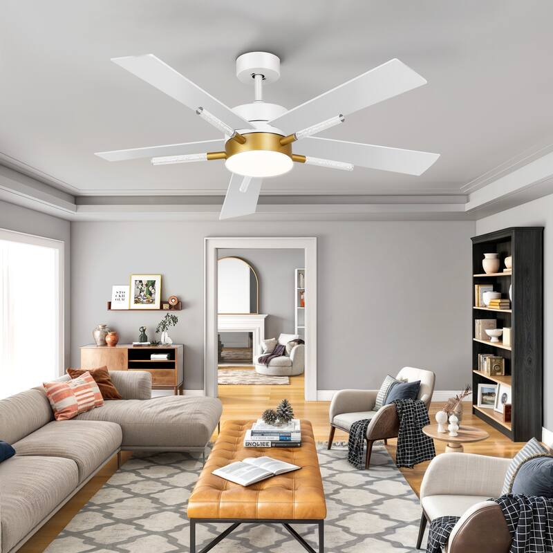 60'' 5 Blades Ceiling Fan with Lights and Remote Control