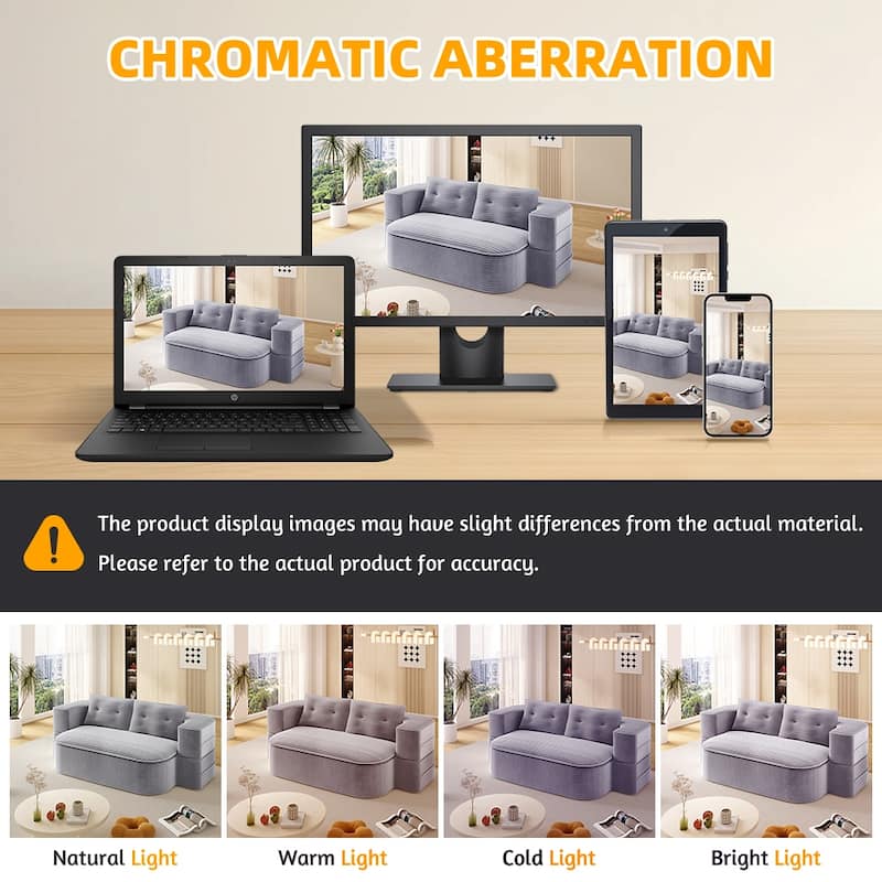 78.7" Modern Convertible Corduroy Sofa Bed with 2 Pillows, Floor Deep Seat Sleeper Couch, Foldable 2-in-1 Sofa for Living Room